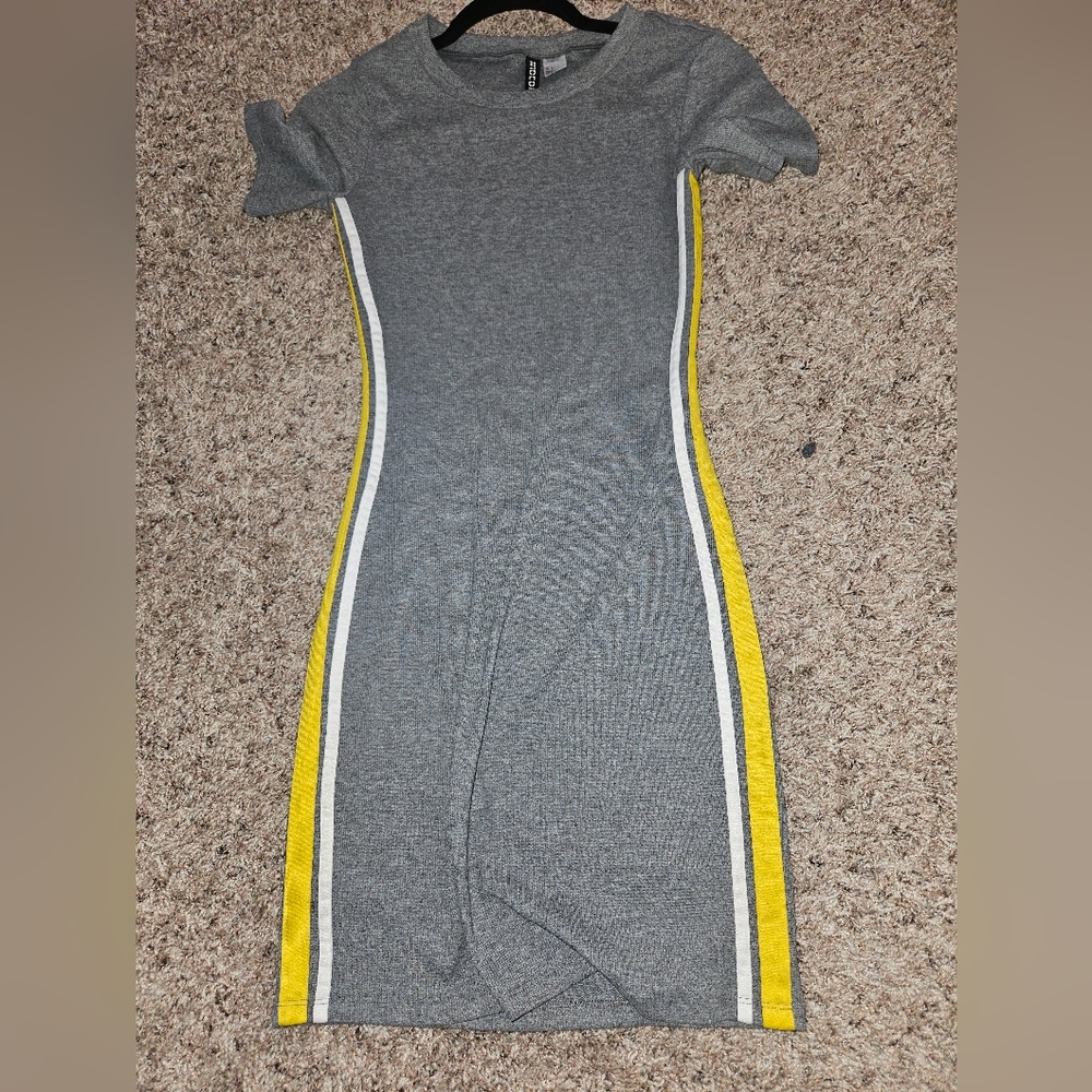 Divided H&M bodycon racer stripe dress